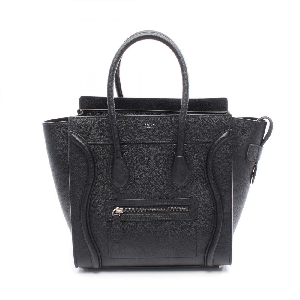 Celine Luggage Shopper Handbag Leather Black